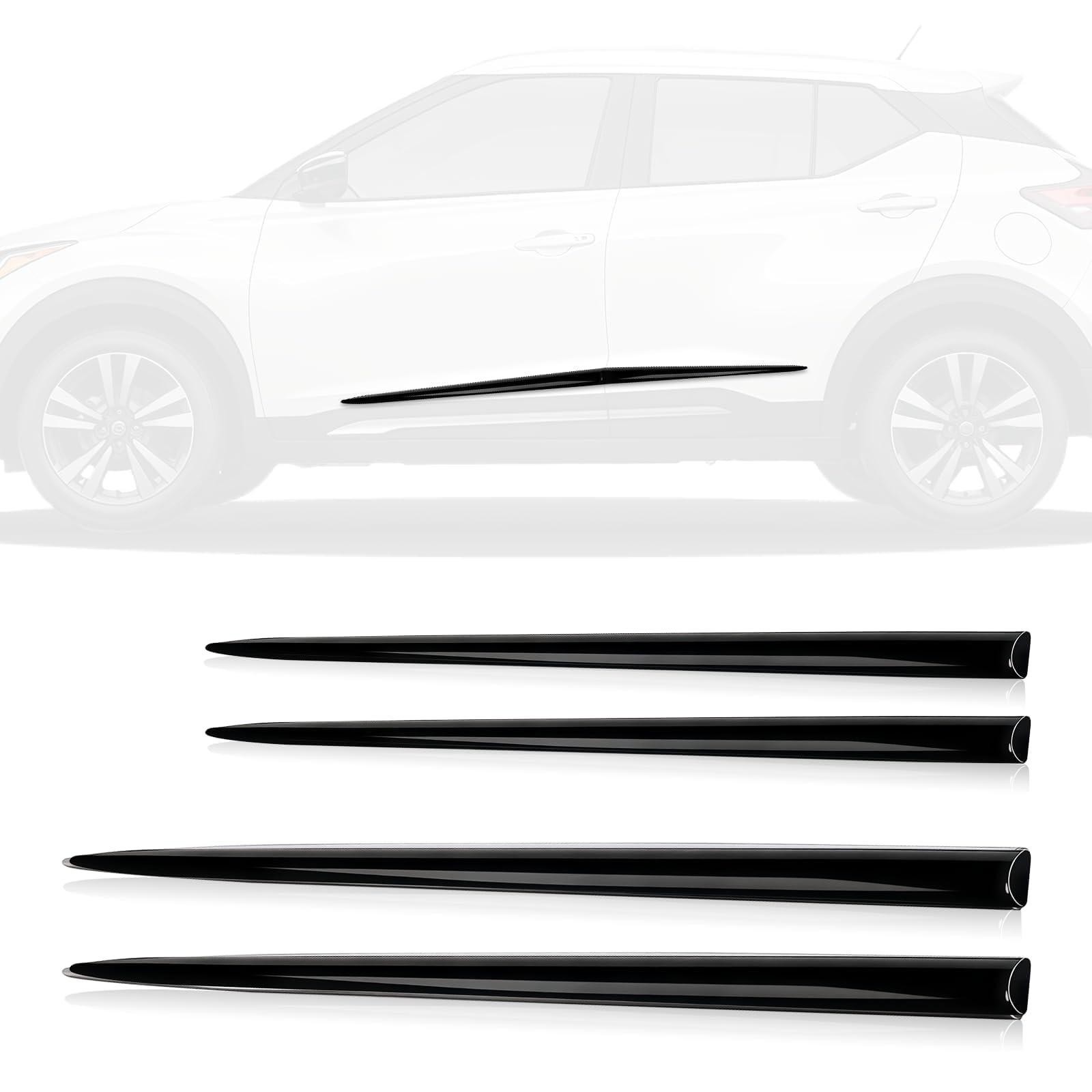 4x Car Door Protection Strips for Renault Clio V 2019-2026