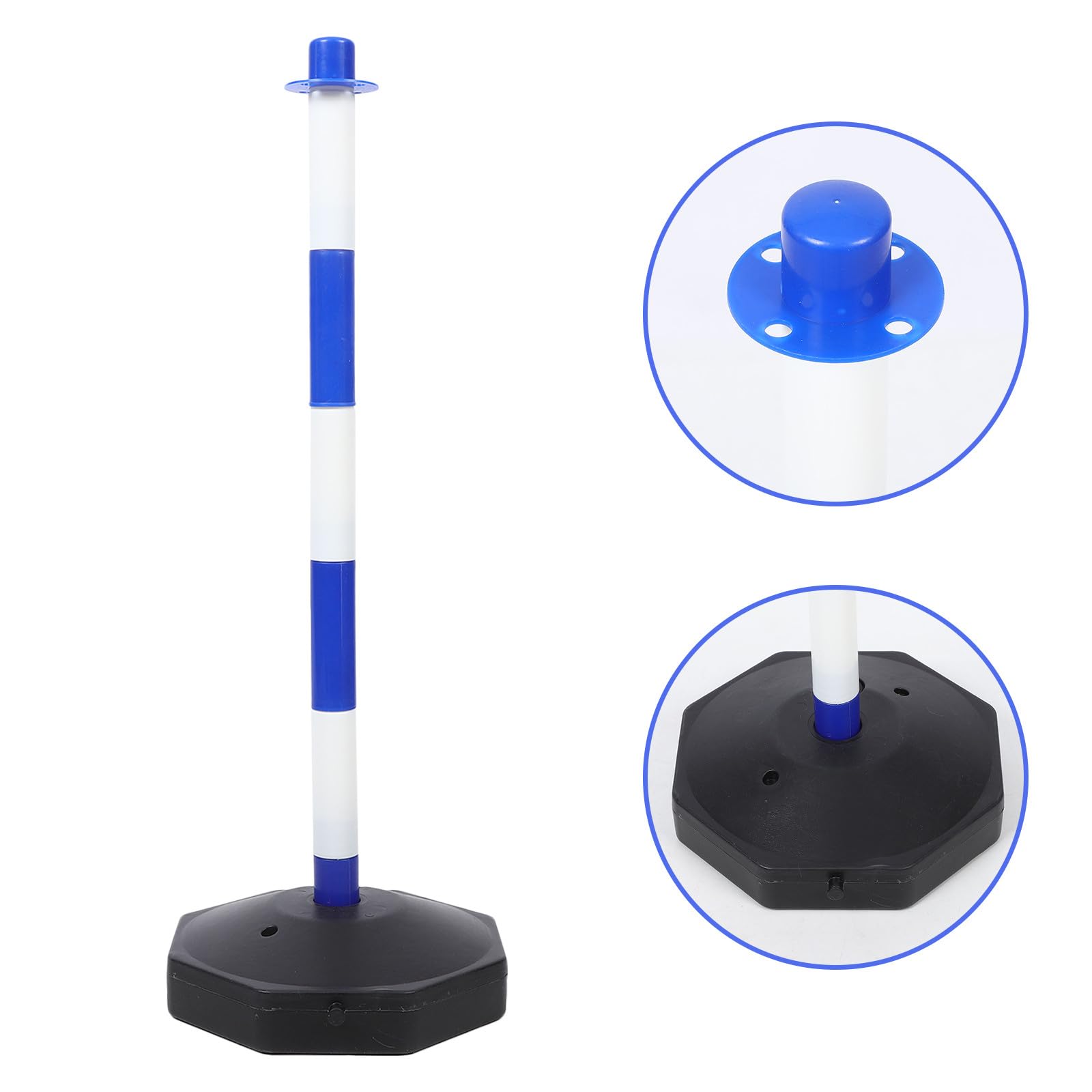 Cono de Señalización Vial Rellenable Agua, Columna de Advertencia en Tonos Azul, Poste Delineador Portátil para Control de Tráfico y Barreras de Seguridad en Exteriores