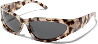 ShadyVEU Y2K Wrap Around Futuristic Swift Slim Fashion Oval Sports Shades UV400 Sun Glasses