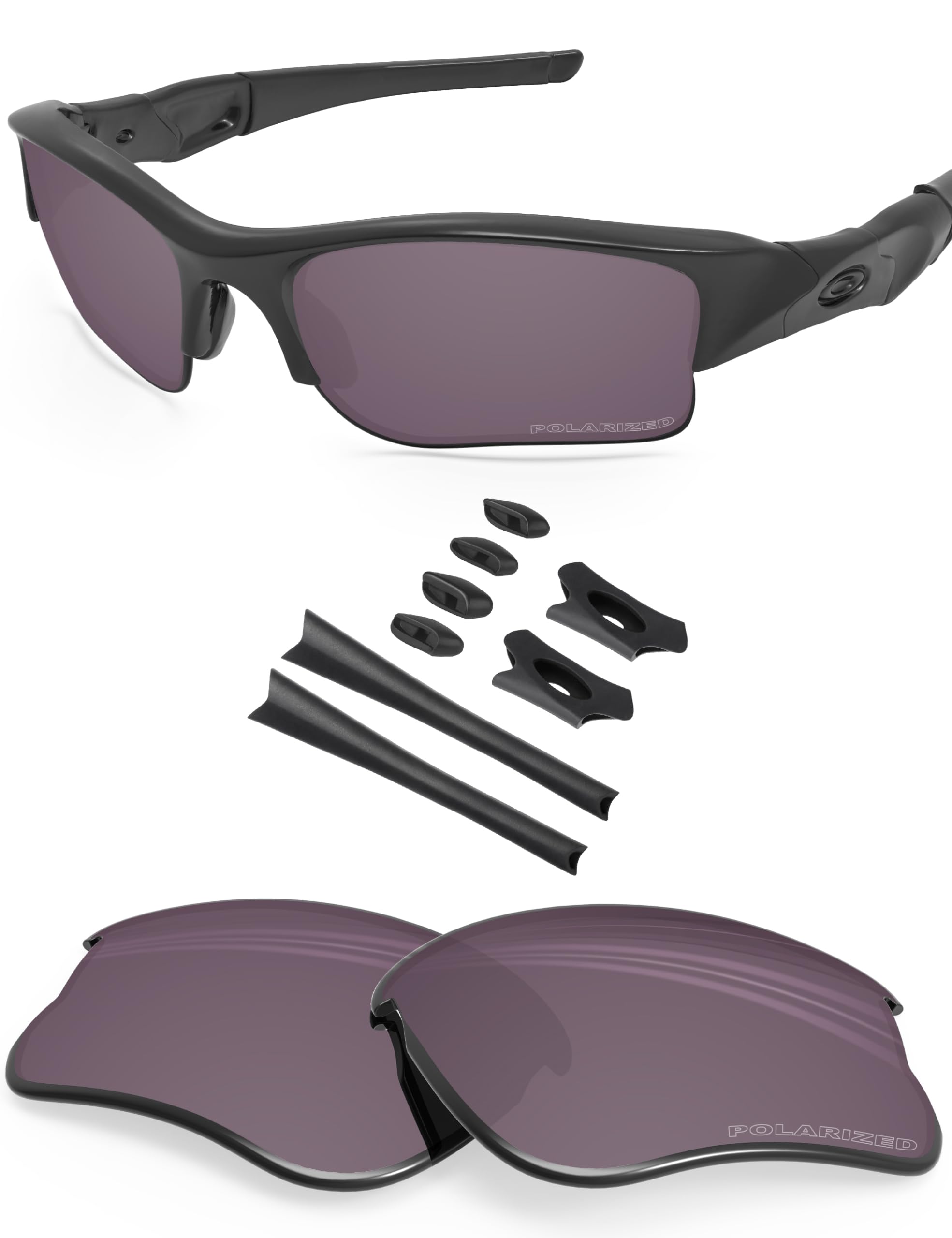 BLAZERBUCK Replacement Lenses &amp; Sock Kit for Oakley Flak Jacket XLJ Sunglass