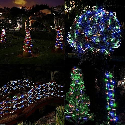 Lumtang Outdoor Solar LED Strip Lights, 16.4ft 280 LEDs IP67 Cool White, Remote Control with Solar Panel for Garden, Trees, Christmas Party String Lights by Lumtang - Image 5