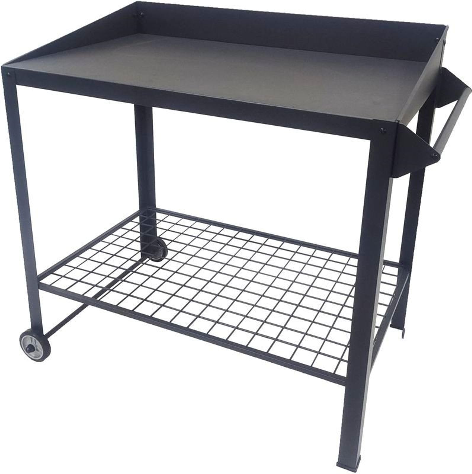 Gravidus mobiler Pflanztisch Diana aus verzinktem Stahl anthrazit mit Rollen für Garten 90x55x90 cm