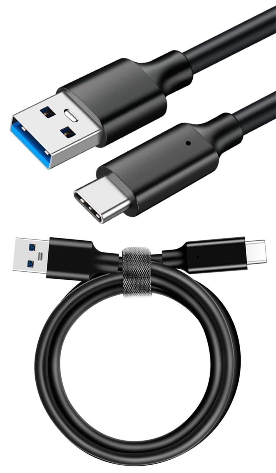 5M 3M 0,2 m USB Typ C Kabel 60W PD Szybka ładowarka Kabel do transmisji danych USB-C Krótki kabel (2 m, UC-314 czarny)