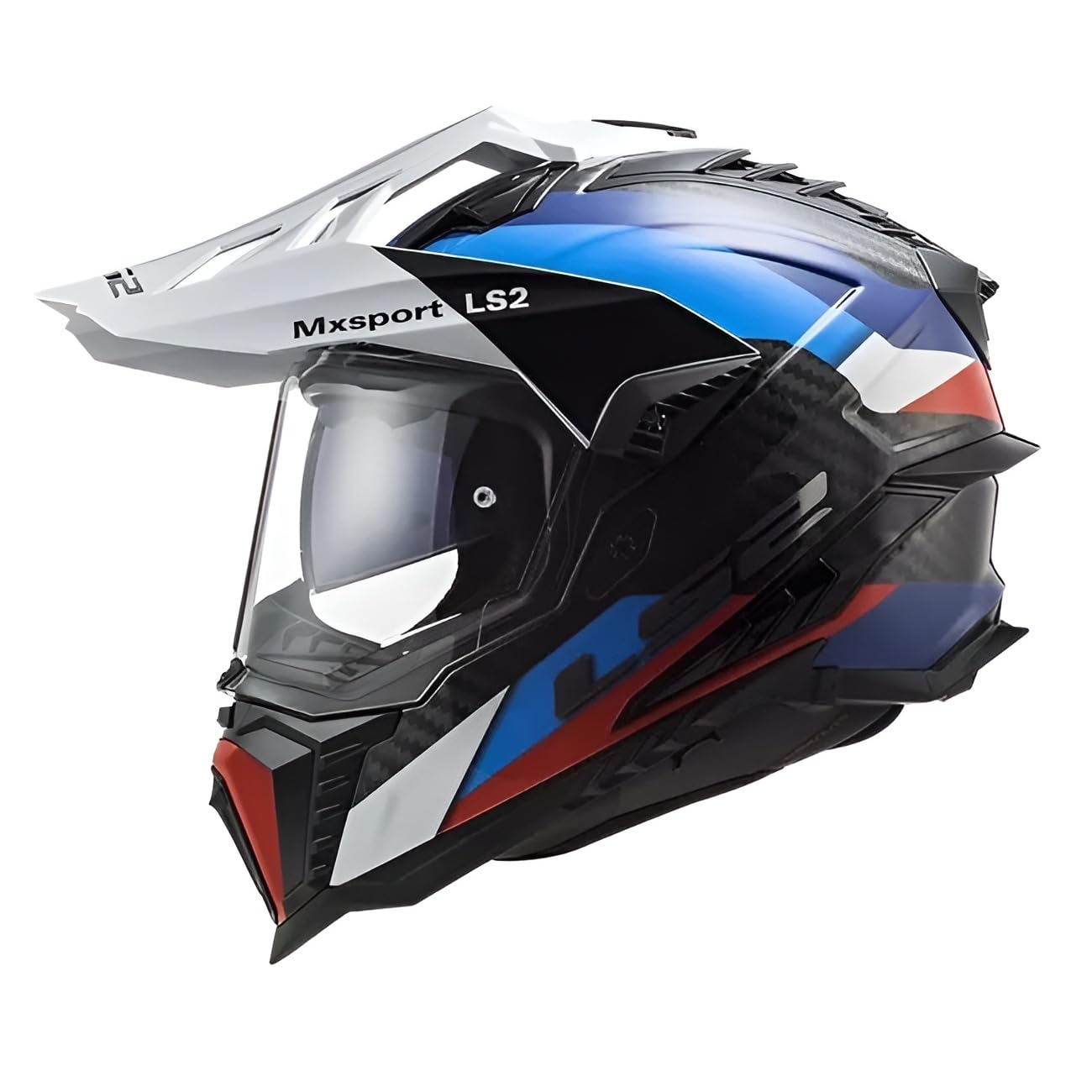LS2, Casco Moto Cross EXPLORER CARBON FRONTIER Black Blue, M