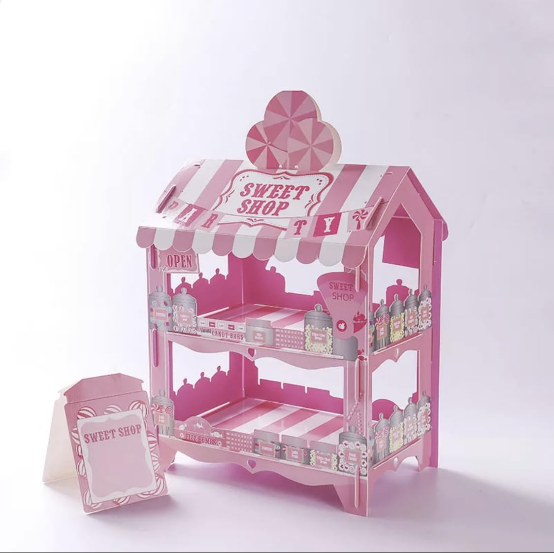Sweet Shop Display Stand, Pink Cupcake Stands, Cake, Desserts, Birthday Treats, Sweets Stand, Party Tableware, Decorations.