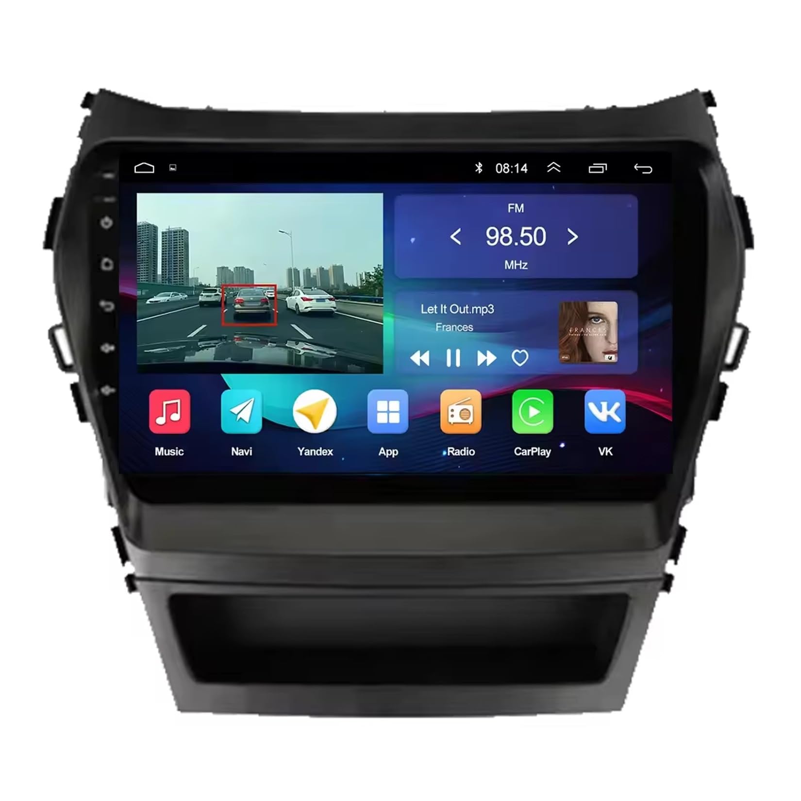 Touchscreen Stereo 2 Din für Hyundai IX45 Santa Fe 2013-2017 mit Bluetooth Fm Radio, Mirror Link, USB, Aux, WiFi mit Bluetooth Mirror Link Am Radio, 4 Kern 2G+32G