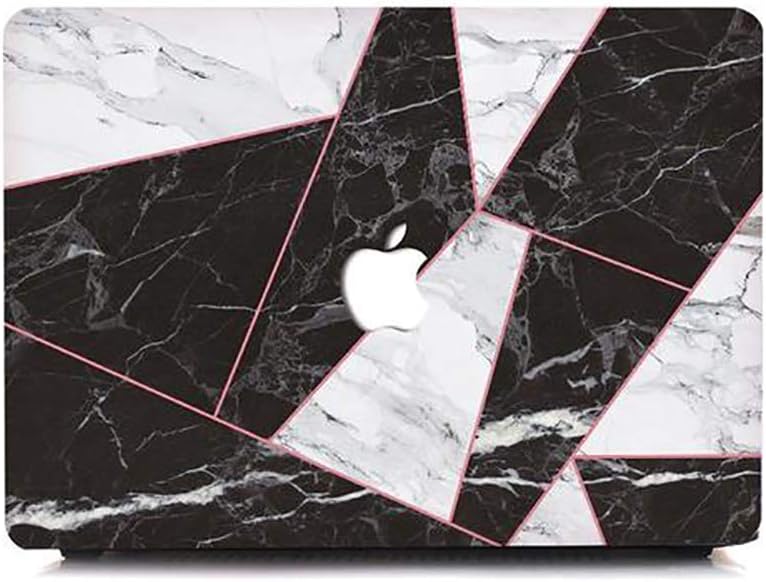 Slick Case MacBook Air 13 Case 2012 Release A1369 A1466, Hard Case Shell Cover for Apple MacBook Air 13 Inch – Criss Cross BW Marble