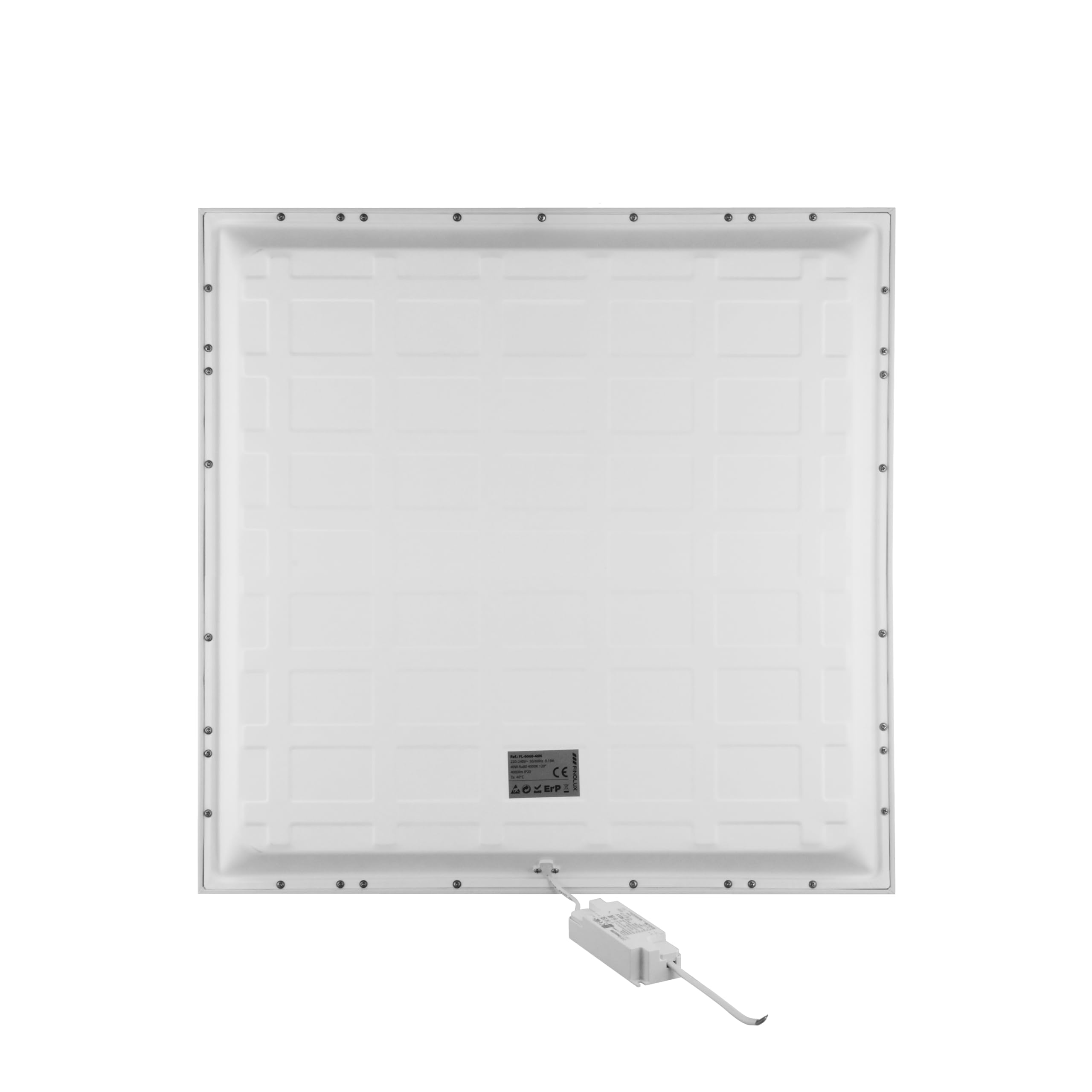 Panel LED Retroiluminado 40W 4000Lm Luz Fría 6500K 60x60cm Driver Philips Anti-parpadeo, CRI>80 Para Falso Techo *Marco No Incluido (Blanco Frío 6500K, 60x60cm)