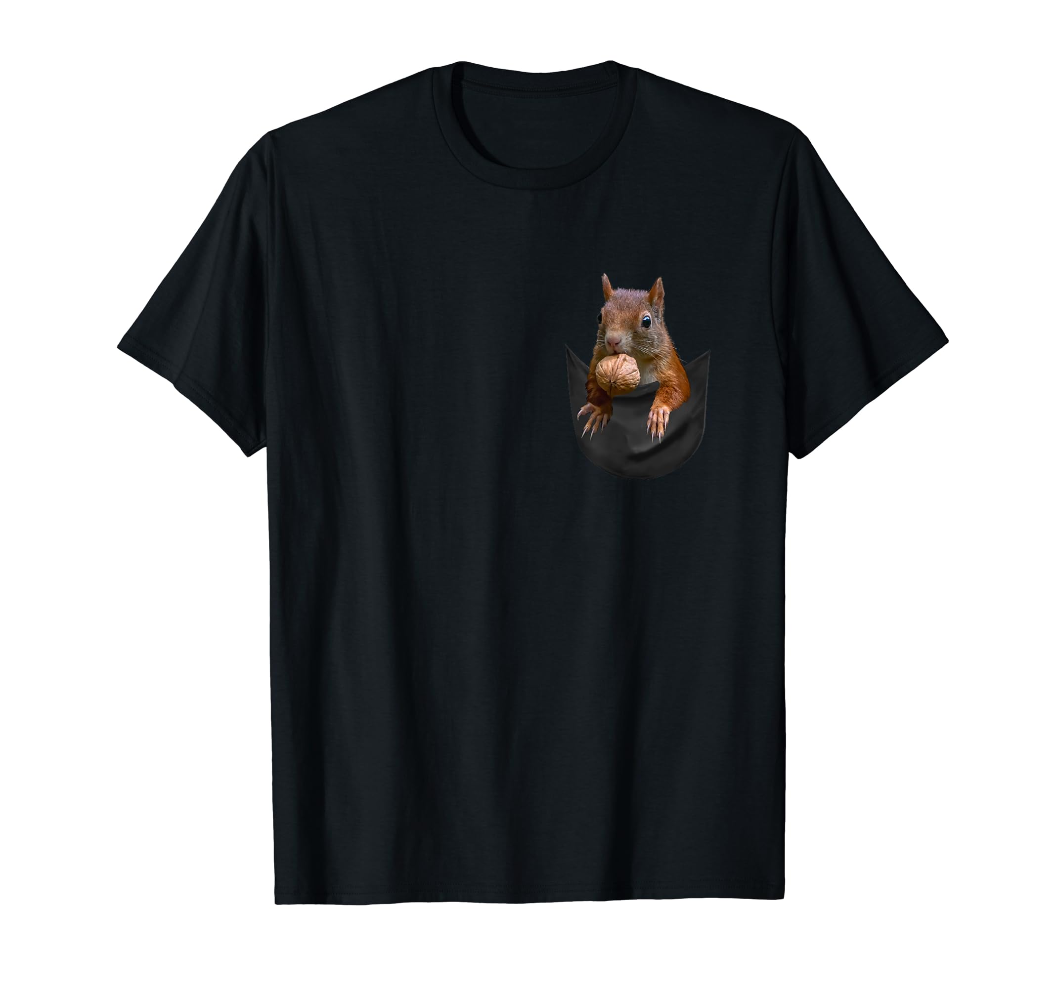 Adorable Squirrel In Pocket Playful Wardrobe Addition T-Shirt