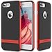 iPhone 7 Plus Case, ROCK [Royce] - Black & Red [Ultra Thin][Heavy Duty][Metal Texture Side Buttons][Dual Layered][Slim Fit][Hard PC + Soft TPU] For Apple iPhone 7 Plus (2016)