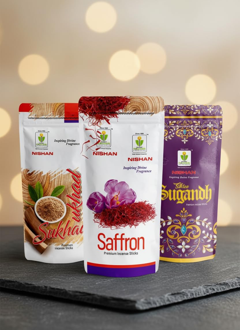Nishan Natural Sugandhit Agarbatti for Pooja, Meditation, Yoga and