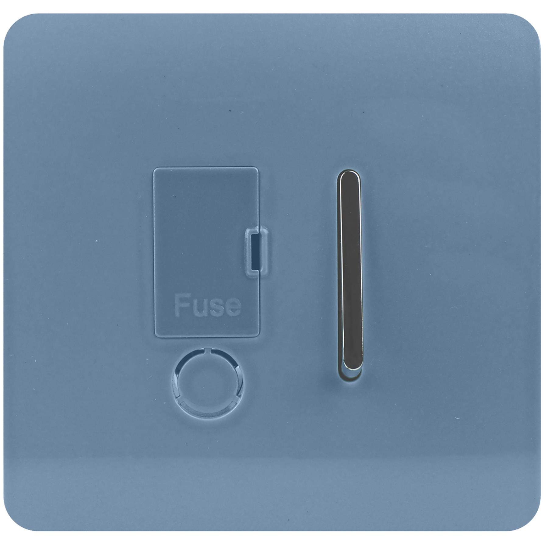 Trendi Switch 13Amp Sky Blue Fused Spur With Flex Outlet