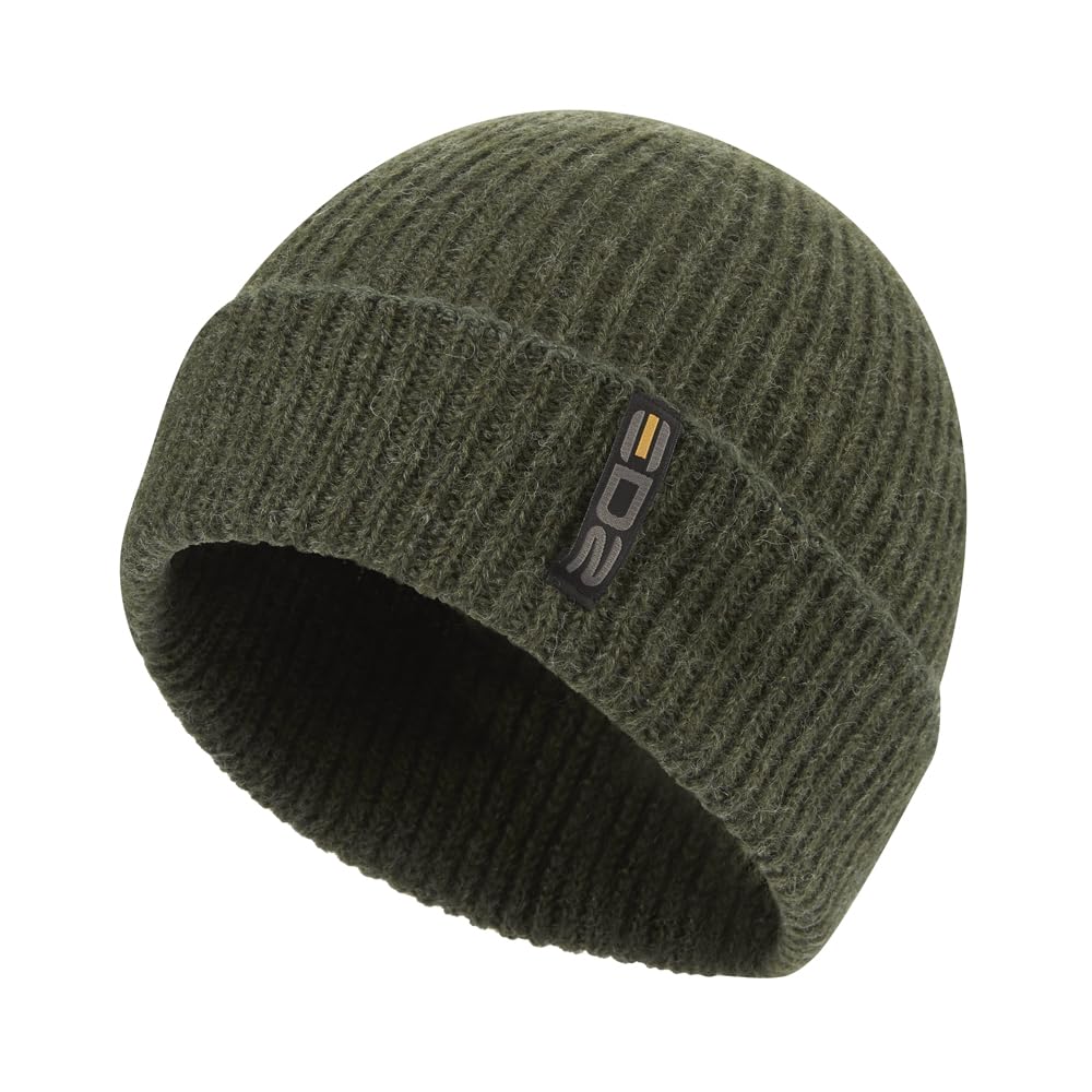 Edz Unisex Green Solway Merino Wool Beanie Hat