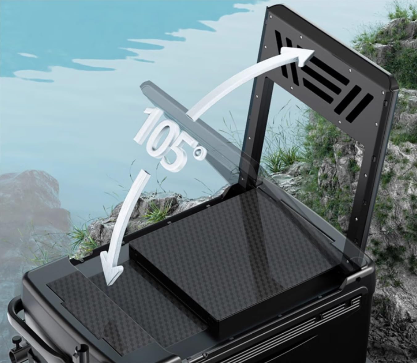 Cajas para Aparejos de Pesca Caja De Pesca Con Asiento Multifuncional Capa Herramientas Independiente 25L Gran Capacidad Cebos o Accesorios