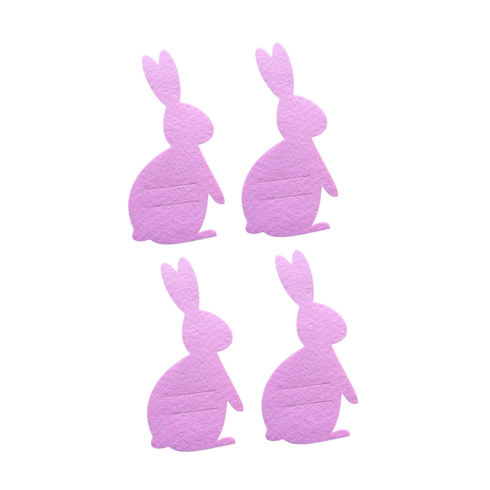 Ywluuoo B 4Pcs Easters Theme Rabbits Cutlery Ags Easters Rabbits Shape Utensil Pouches Storage Holders For Creative Table Decors Festival Utensil Sleeve