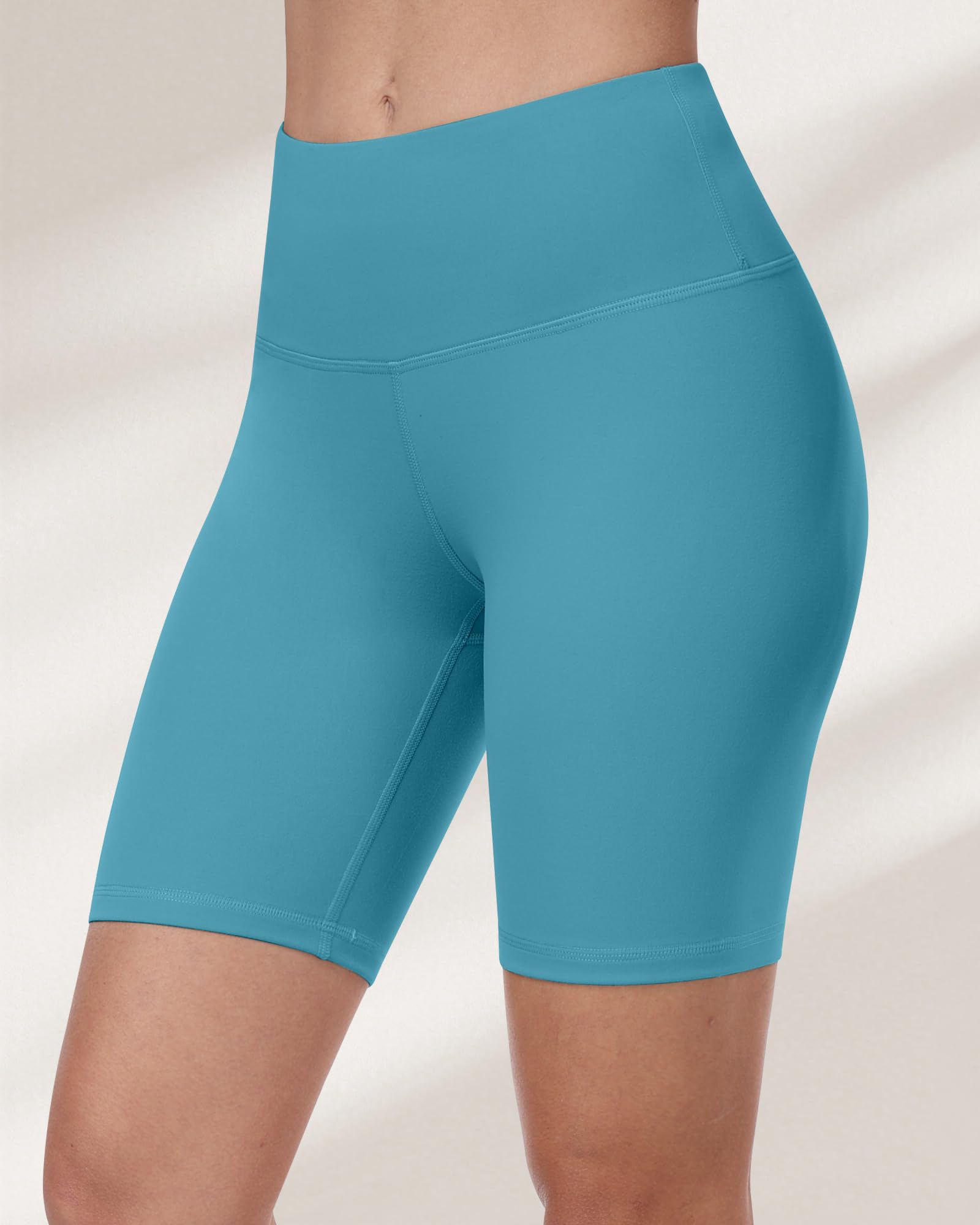 Pantalones cortos de ciclismo para mujer, cintura alta, control de abdomen, suaves, atléticos, gimnasio, yoga — view 11