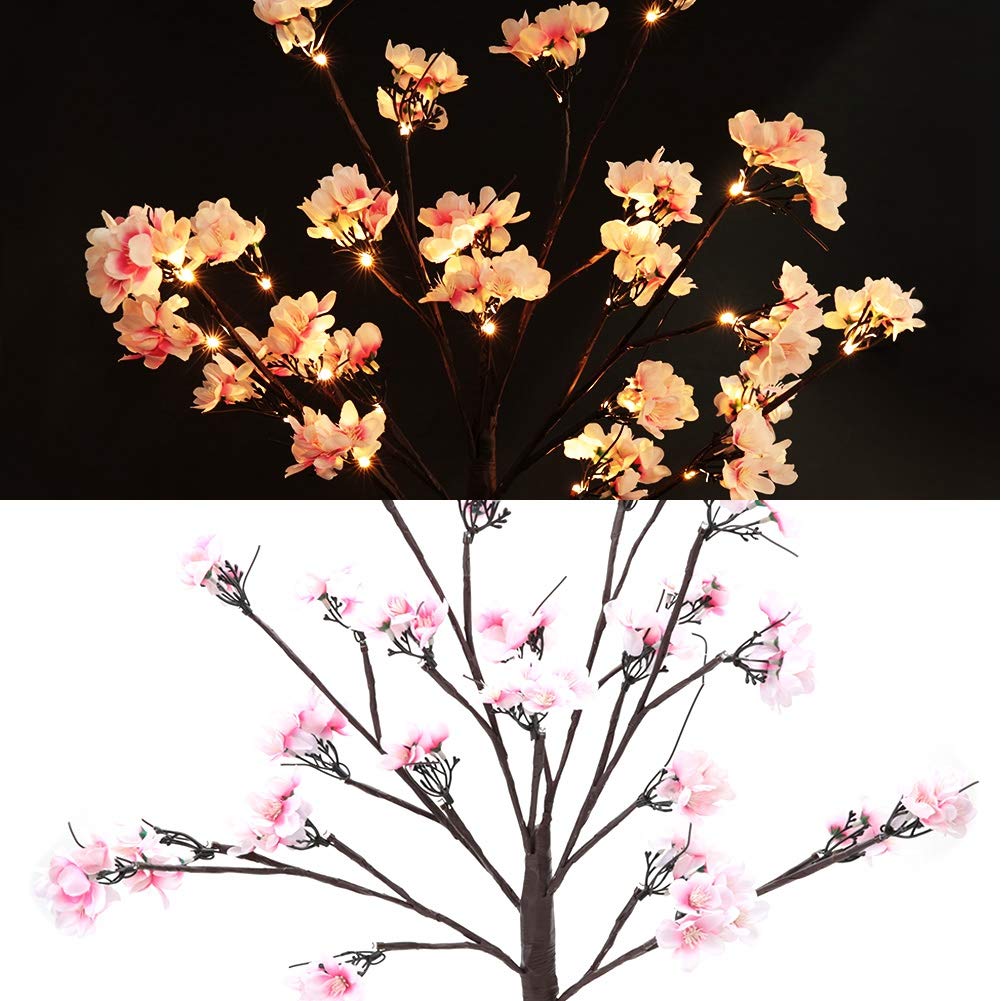 Sakura Fleur rose LED arbre Tree Lampe Bedside Desk Table