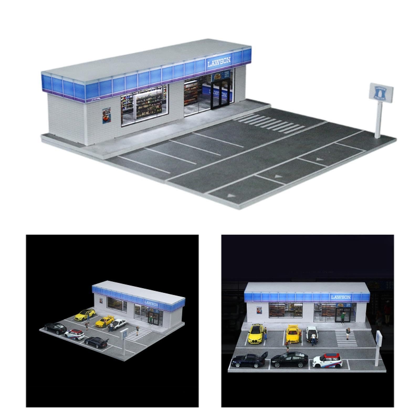 Vitrina para Maquetas de Coches a Escala 1:64 con Luz para Figuras de Acción.