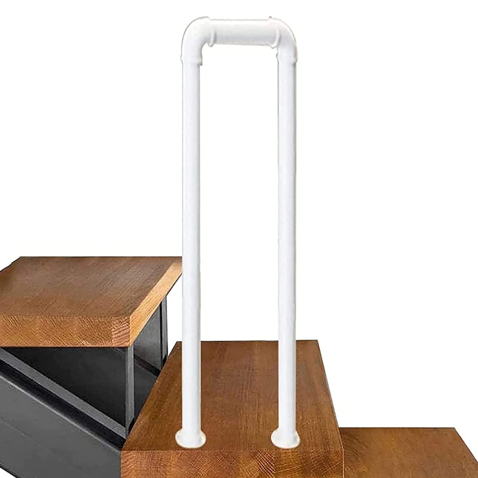 Main courante d'escalier antidérapante en fer blanc barre d'appui de sécurité blanche en U