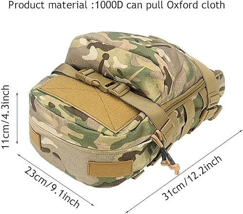 Miniatura 3 de AZB Tactical MOLLE - Mochila de hidratación ligera 1000D portador de agua para hidratación de 3 litros, accesorio de chaleco Molle