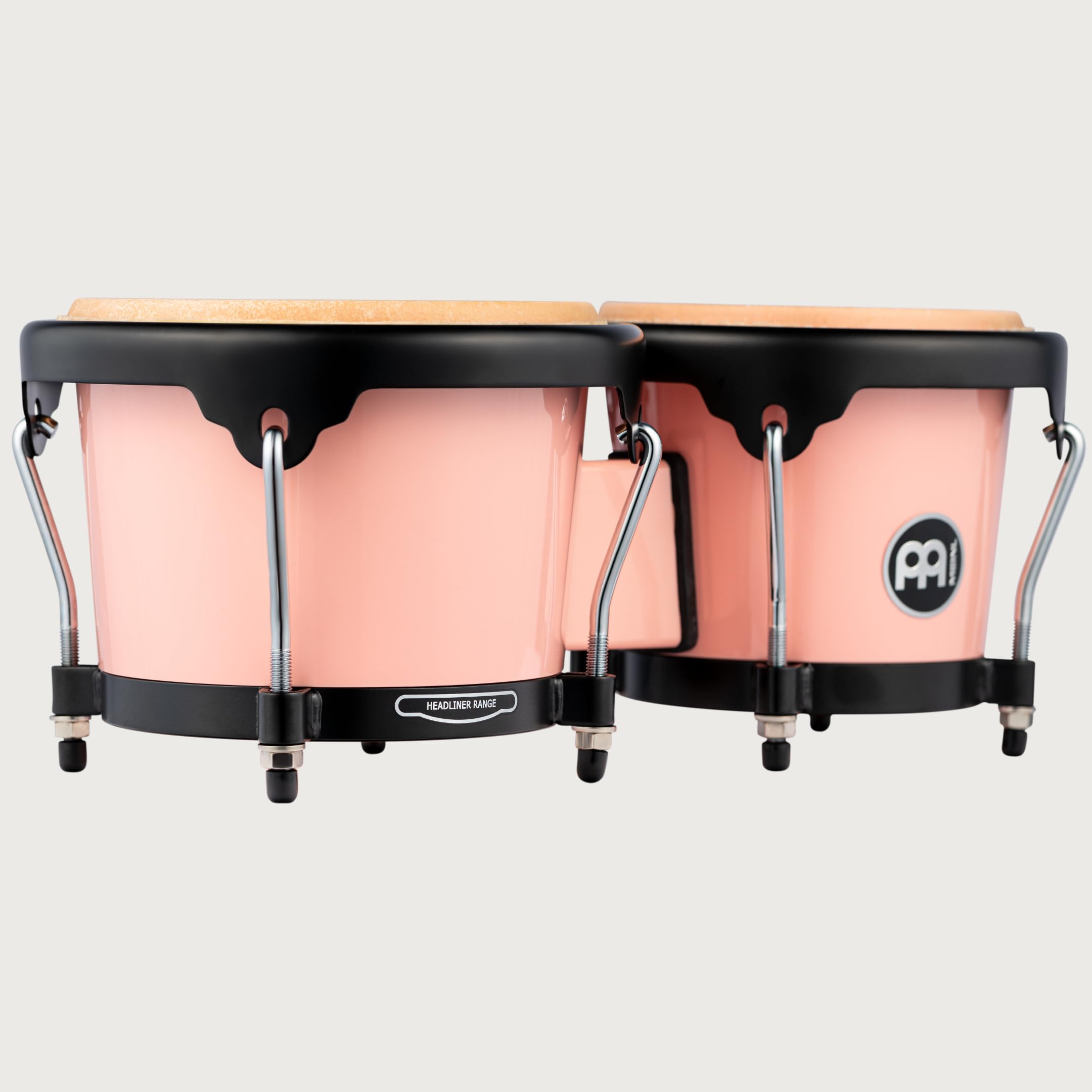Meinl Percussion Bongos Journey Series - 2 Handtrommeln mit 6,5 und 7,5 Zoll - inkl. Stimmschlüssel - ABS Kunststoff, Pink (HB50FP)