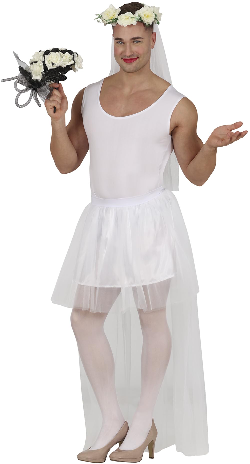 Fiestas Guirca White | Bride Tutu (31.5 In) - Fancy Dress Accessory For Hen Parties And Costume Parties - Ideal For Adults At Celebrations And Events