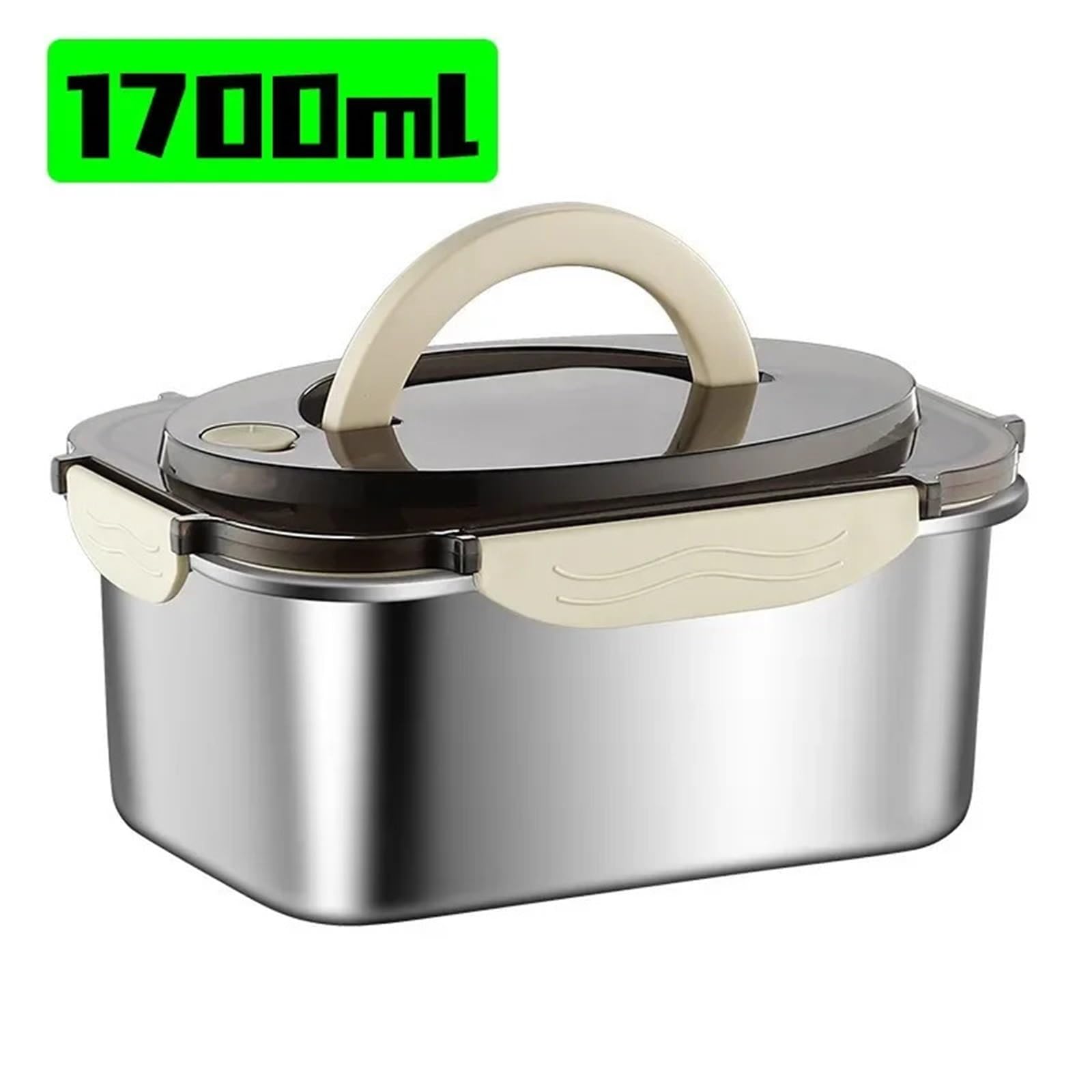 Fiambrera hermética de acero inoxidable 316, recipiente bento sellado para guardar en el frigorífico y para picnics al aire libre (1700 ml, 3 unidades)