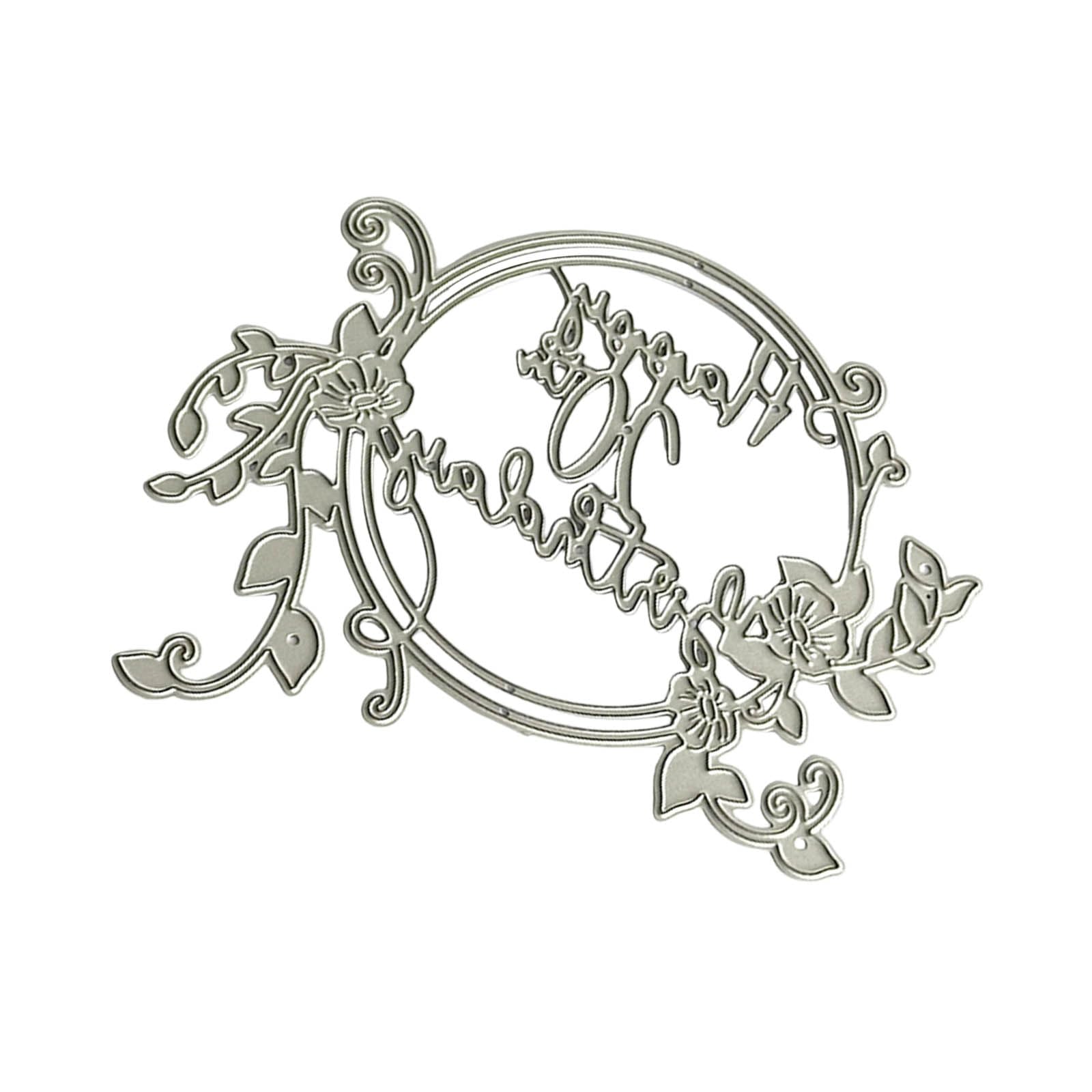 Qusinfc Happy 20th Birthday Metal Die Cut Carbon Steel Cutting Dies Embossing Stencils for Card Photo Scrapbooking Decorations Birthday Cutting Dies Metal Die Cut Embossing Templates