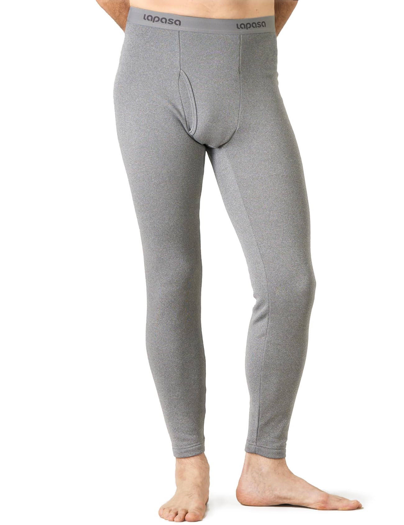 LAPASA Pacco da 2 o 1 Calzamaglie Termica Uomo Fodera in Pile Medio/Pesante Pantaloni Termici Sportivi Strato Base Biancheria Intima Leggings Caldi M10/M25/M56