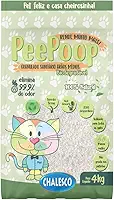 Chalesco Peepoop Areia Higiênica Biodegradável de Mandioca para Gatos Grãos Médios 4 kg