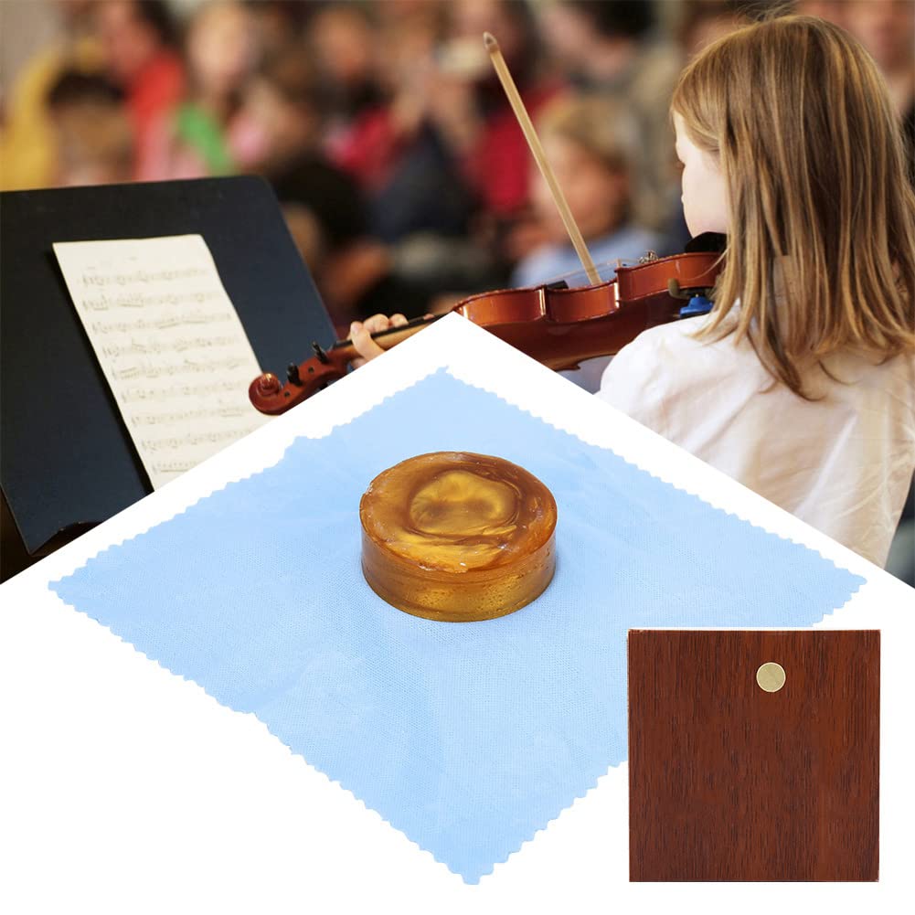 lvifloae Violin Rosin Cello Rosin,Premium Handmade Rosin in Wooden Box for Violin Viola Cello Erhu Horsehair Synthetic Bows Violin Accessories (Yellow) (Yellow)