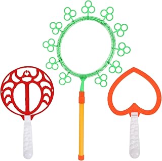 STOBOK Kid Gifts 3pcs Bubble Wands Set Giant Bubble Wands Toy Set Large Bubble Wands for Kids Summer Outdoor Activity Party Favor Kids Tool Sets