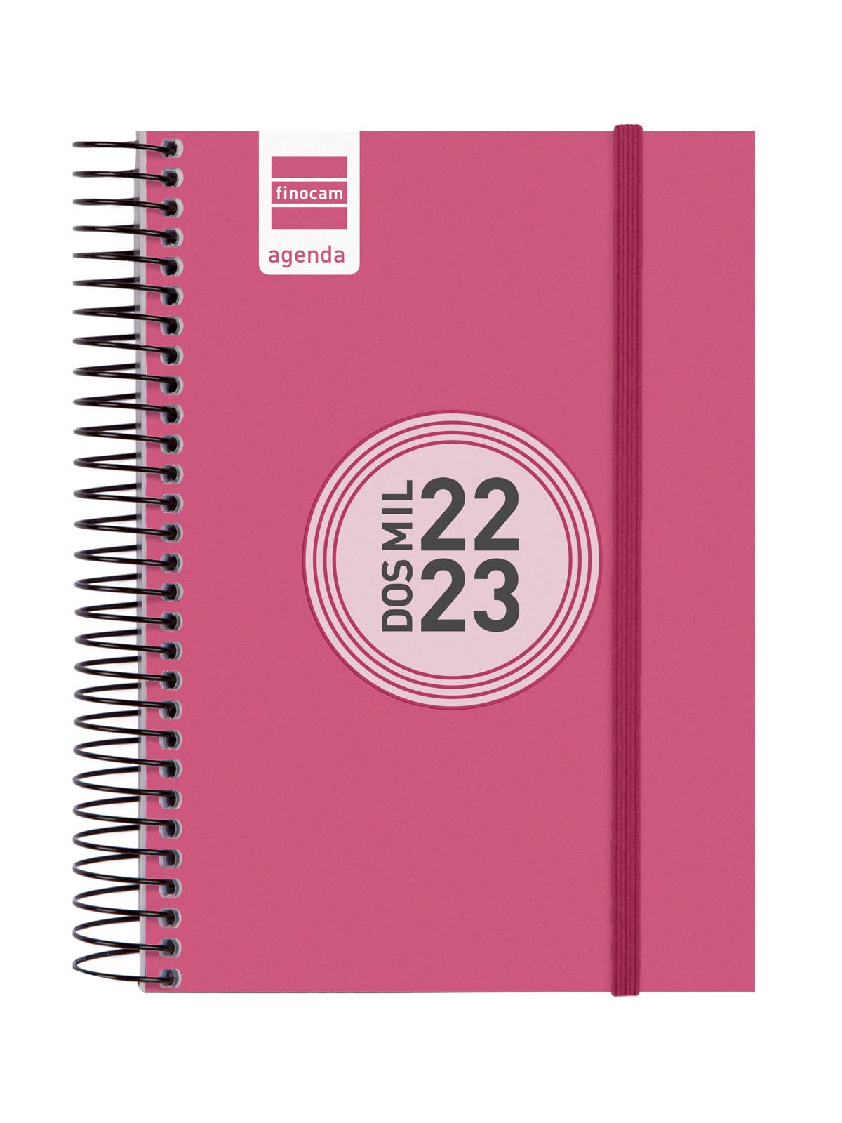 Finocam - Diary 2022 2023 Espir Colour 1 Day Page September 2022 - August 2023 (12 months) Spanish Pink