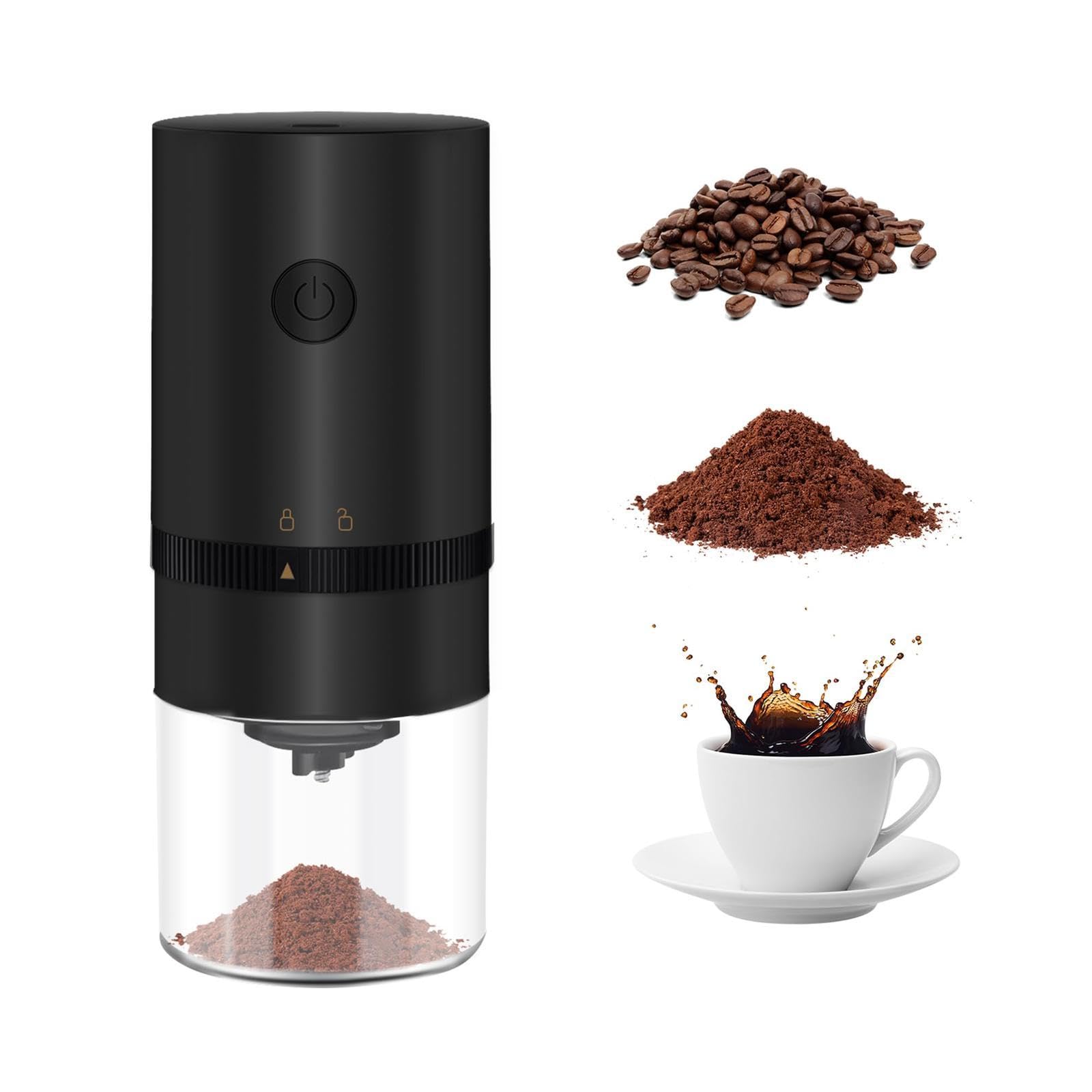 Amazon｜電動コーヒーミル コードレスコーヒーグラインダー 5段階挽き 