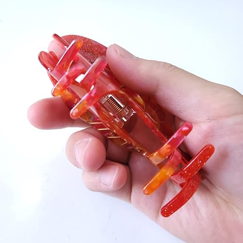 Miniatura 4 de Clip de garra de caracola en espiral,Pinzas de pelo de acetato,Pinzas de garra pequeñas para mujeres,