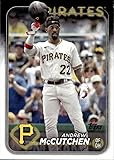 2024 TOPPS #566 ANDREW MCCUTCHEN PIRATES BASEBALL OFFICIAL TRADING CARD OF MLB