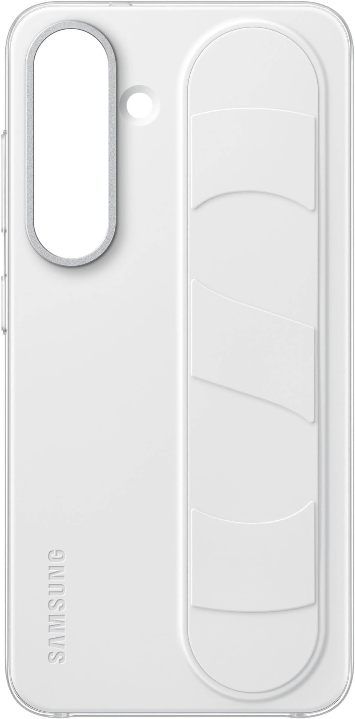 Samsung Galaxy S25+ Standing Grip Phone Case, Protective Cover, Soft Touch, Kickstand, Durable Design, US Version, EF-GS936CWEGUS, White