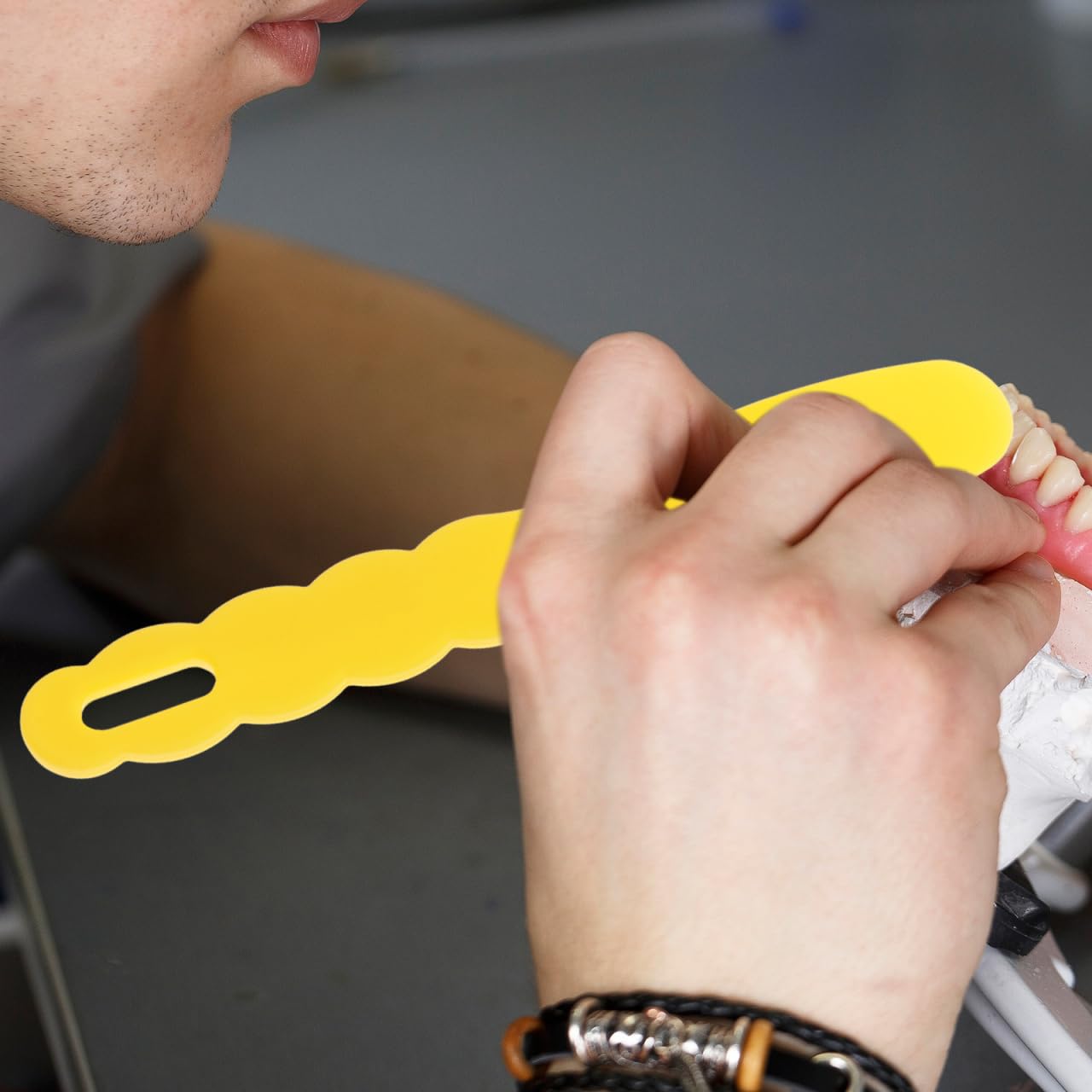 Supvox 4 espátulas dentales 19,5 cm resistentes al calor plástico herramientas dentales