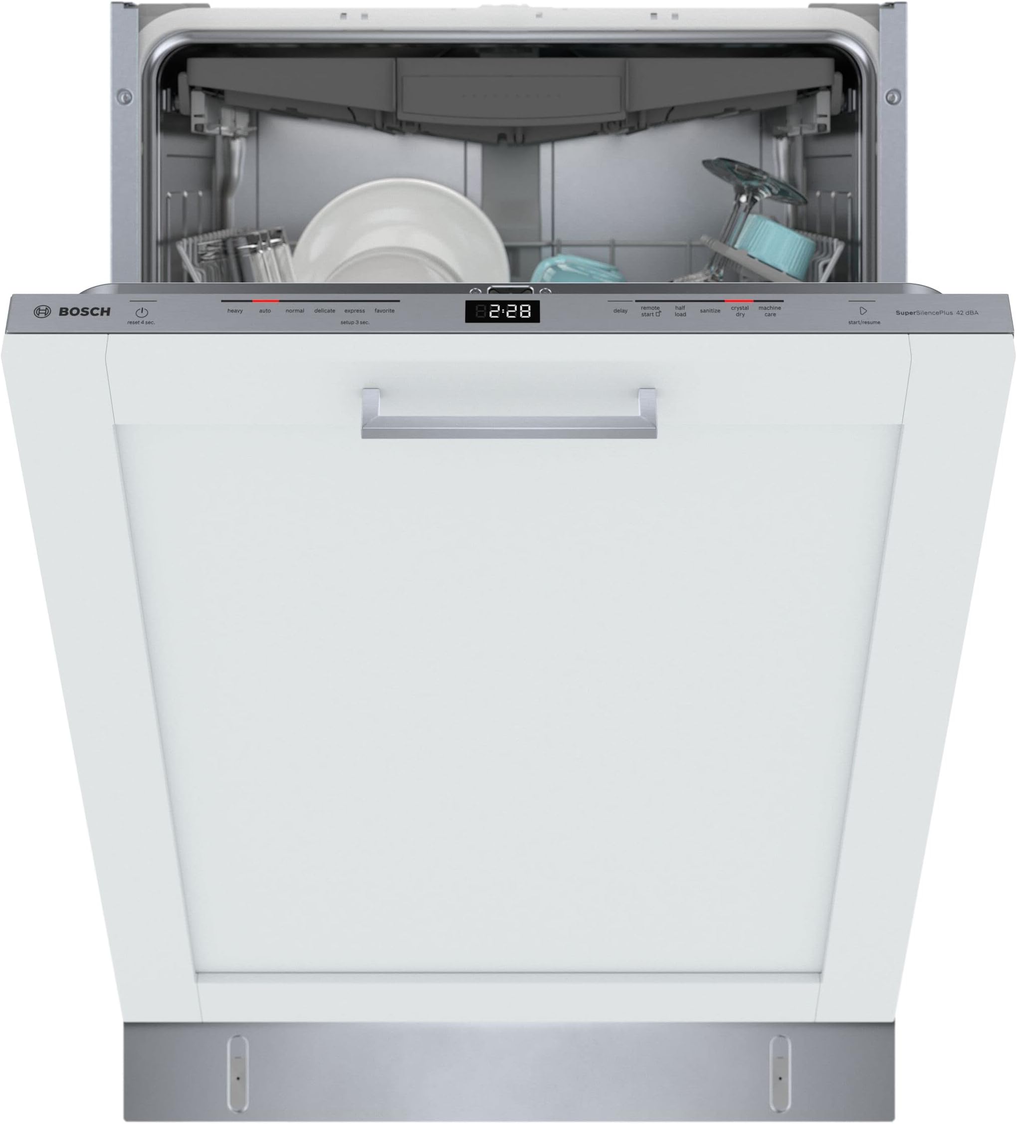 Bosch - 24" Integrated Smart Dishwashers with Home Connection, CrystalDry, Third Shelf, 42 dBA, Panel Ready (No Front Panel)
