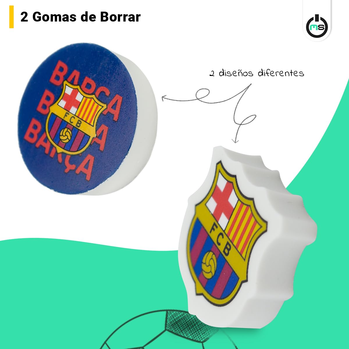 Fournitures Scolaire Barça Set Papeterie FC Barcelone Officiel - Bloc-notes Stylo Surligneur - CYPBRANDS - Cadeau Fan Fournitures Scolaires Barça