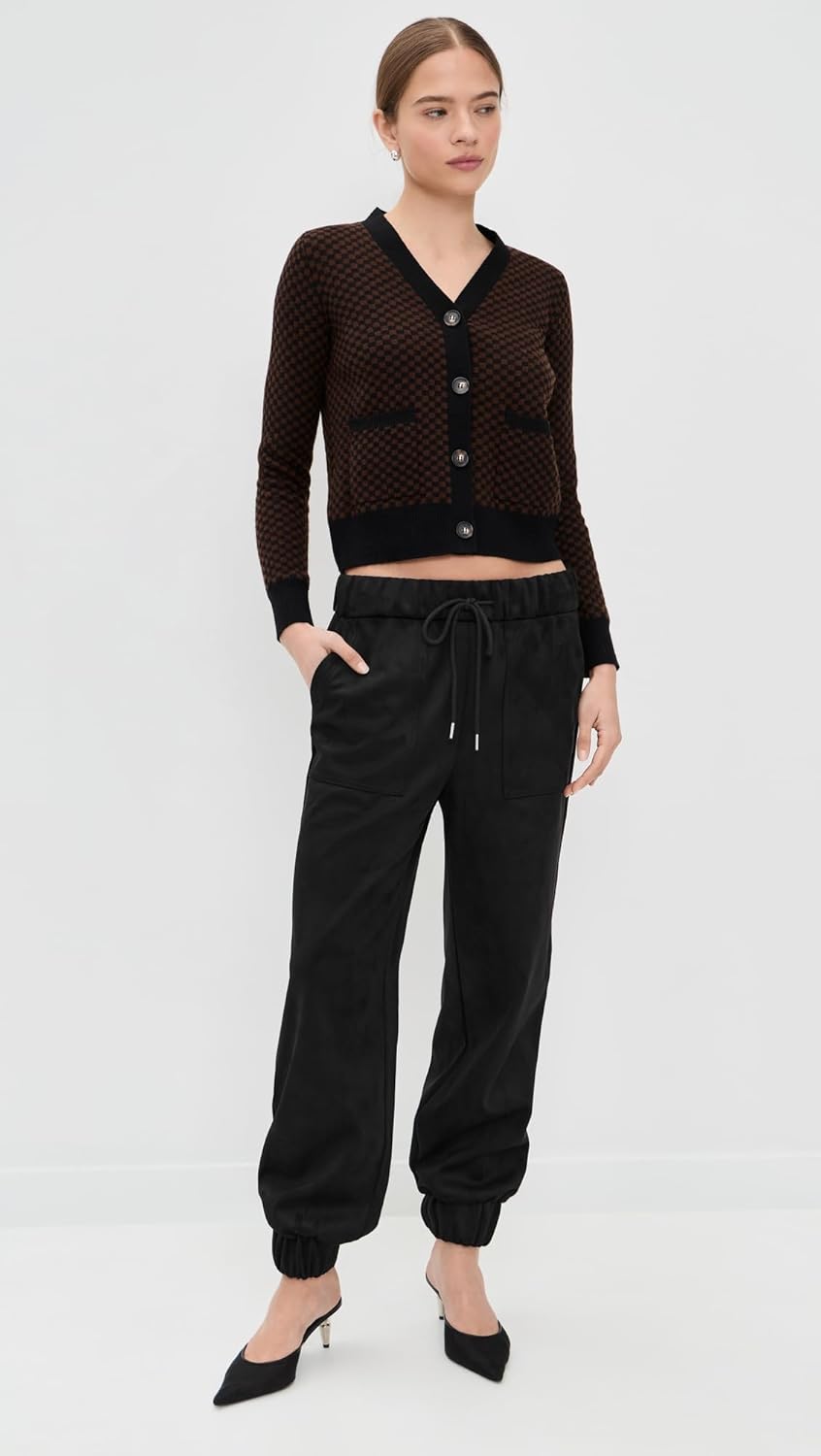 LE BOP Women's Remy Faux Suede Joggers - Image 5