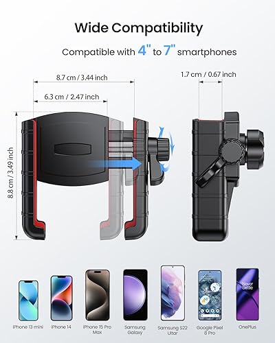 Miniatura 3 de Soporte para teléfono compatible con bicicleta Peloton, bicicleta estática  Ajuste seguro y bloqueo rápido  Rotación de 360 grados  para bicicletas