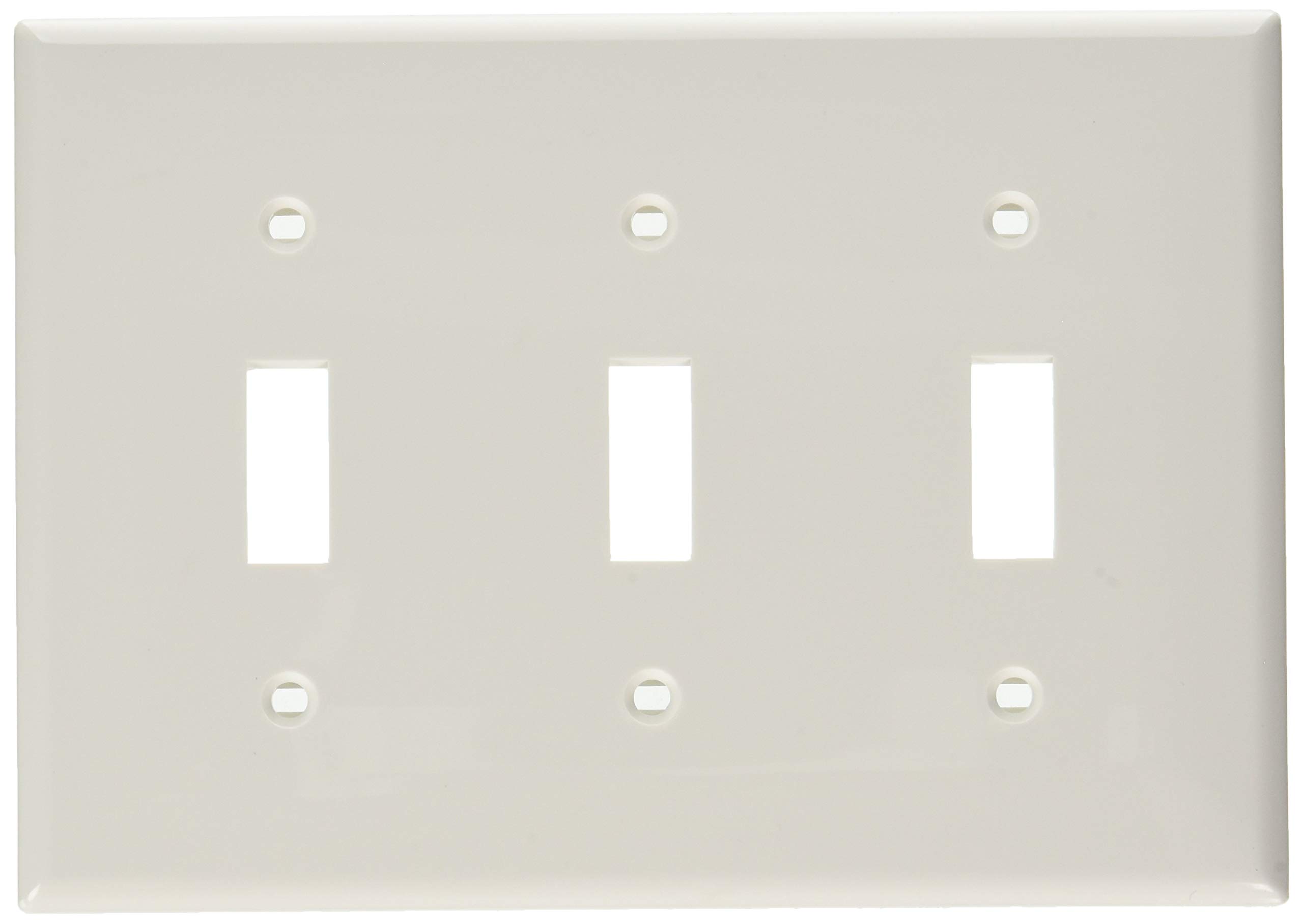 Leviton 80711-W - Placca da parete per interruttore a levetta, 3 moduli, colore bianco, confezione da 10