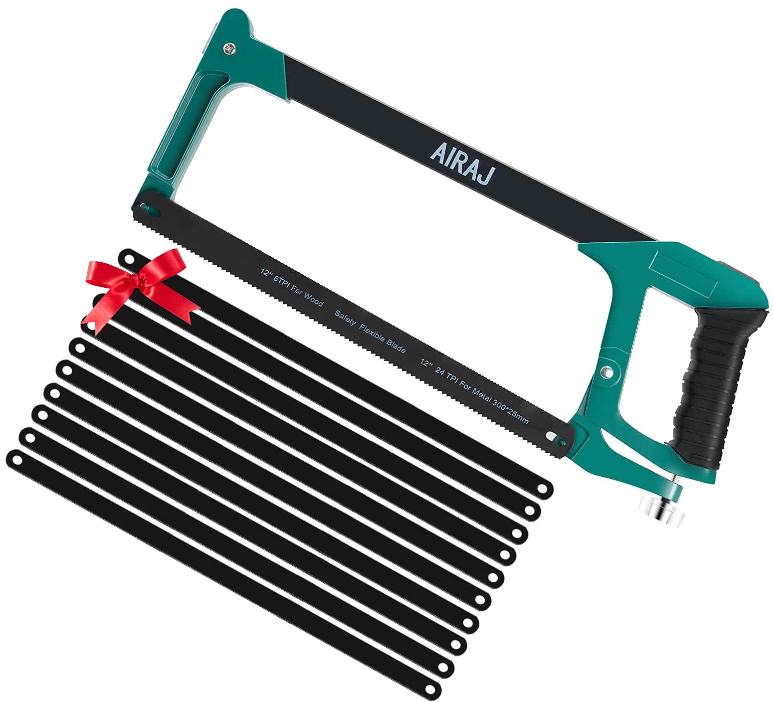 Buy AIRAJ Hacksaw 300mm Long, with Adjustable Tension and 10 Saw Blades