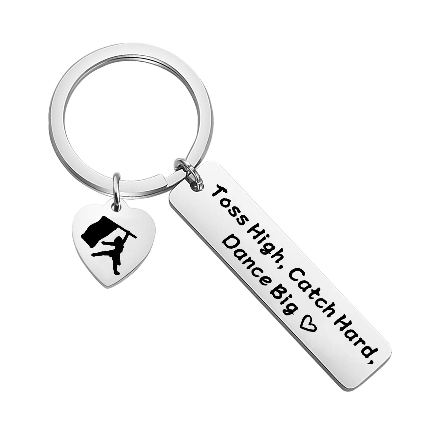 WSNANGColor Guard Keychain Flag Jewelry Color Guard Senior Grad Gift for Women