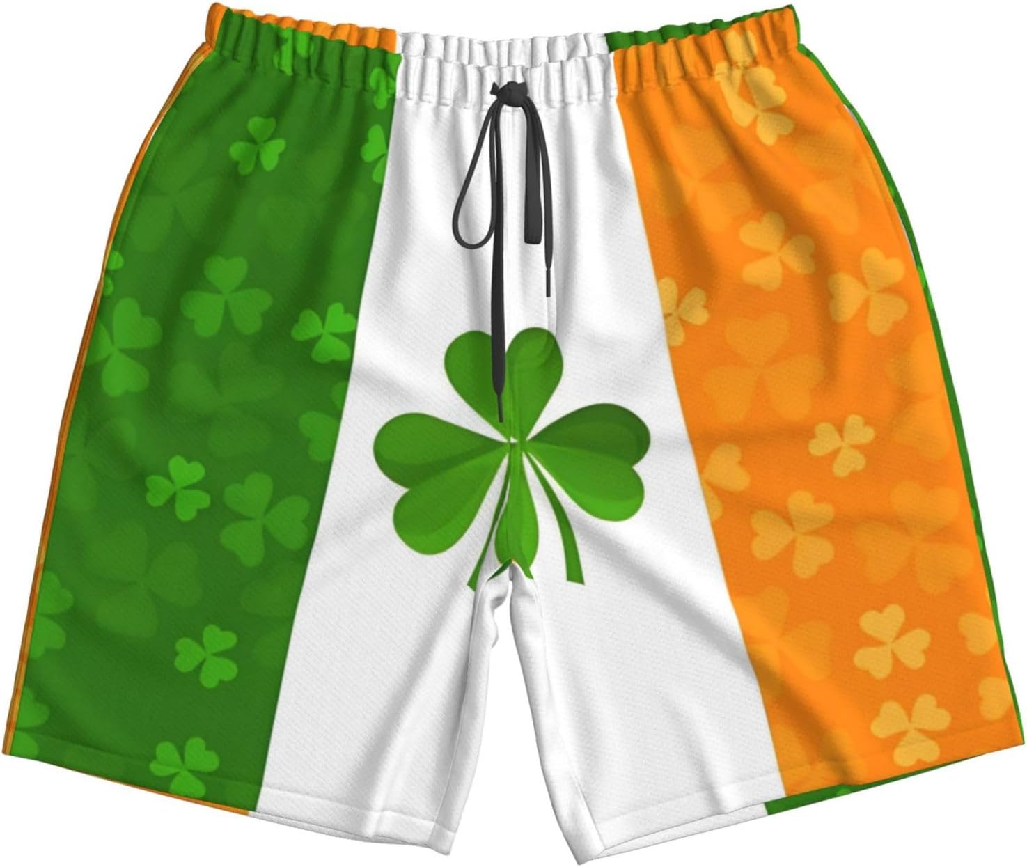 Old Jamaican Flag Print Men's Shorts Casual Shorts Golf Shorts with Elastic Waist and Breathable Mesh Lining