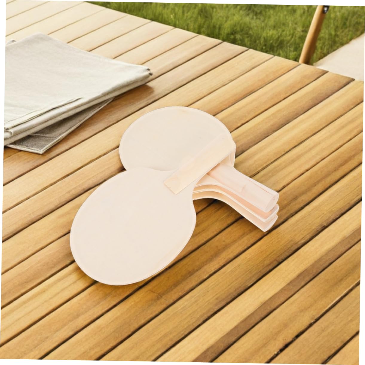 Lurrose 4 Paires de Tennis de Table Non Peintes pour DIY Blanks à Personnaliser pour de Joueurs