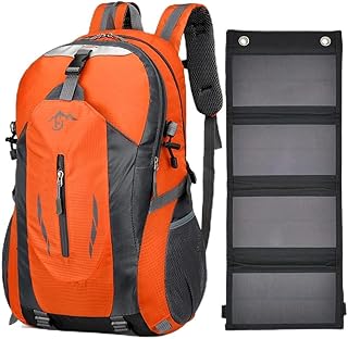 Backpack with Solar Panel 20 W USB 5 V Trekking Backpack 40 Litres Waterproof for Hiking