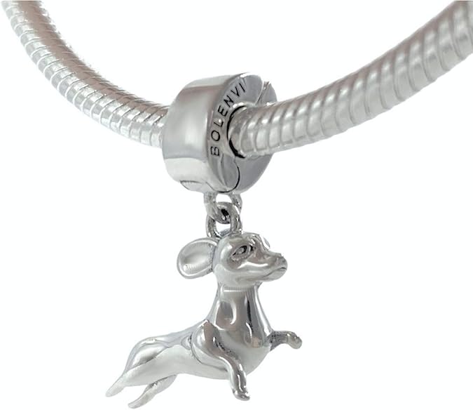 Bolenvi Dachshund Wiener Hound Dog 925 Sterling Silver ClipOn Dangle