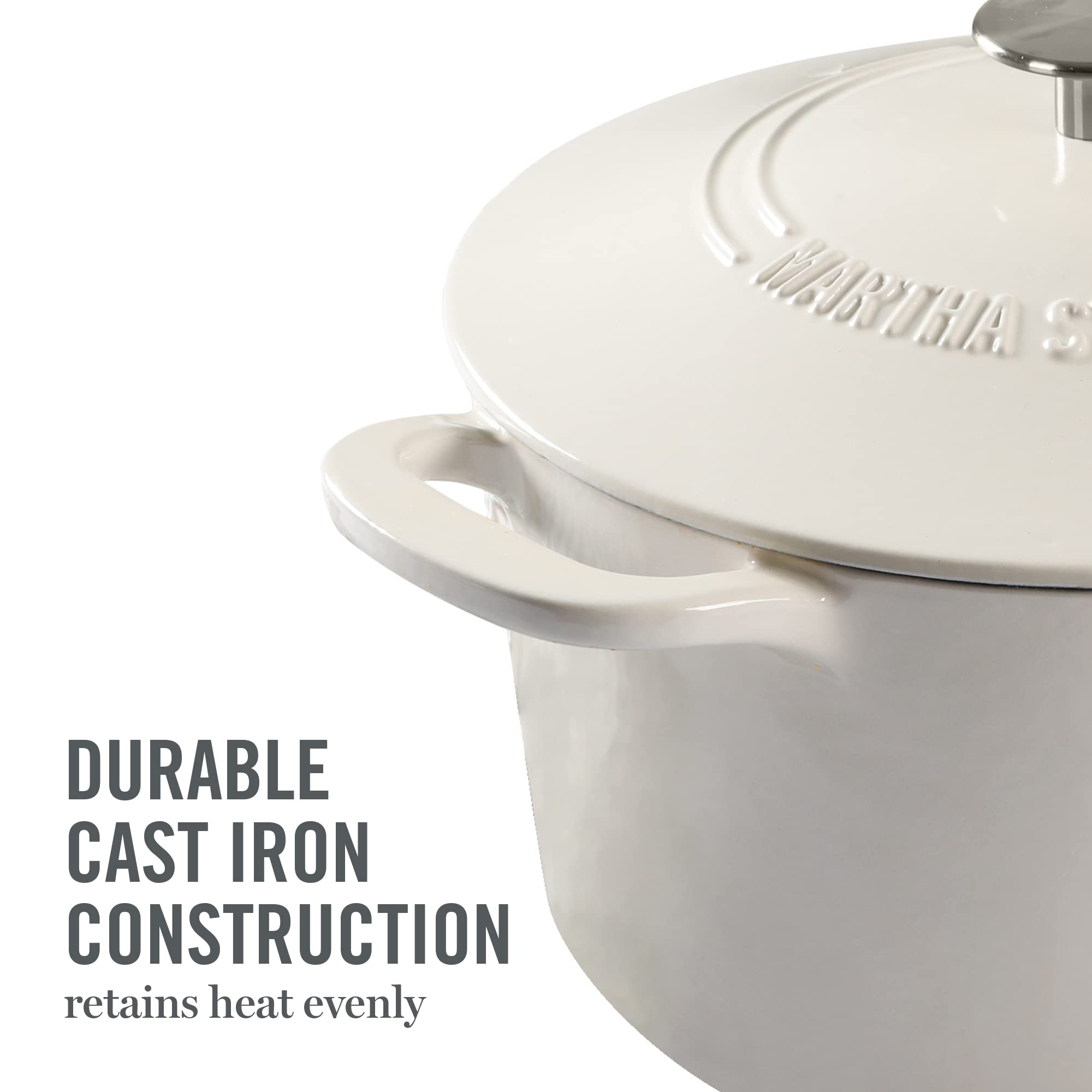 MARTHA STEWART COLLECTION エナメル 鋳鉄 Amazon.com: MARTHA STEWART Gatwick 7 QT Enamel Cast Iron